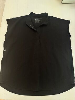 FIGS Black Rafaela Oversized Scrub Top